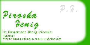 piroska henig business card